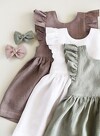 Linen Toddler Pinafore, Linen Baby Dress, Ruffle Dress, 1st Birthday Dress, Easter Toddler Dress, Summer Outfit, Linen Baptism Dress