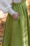 Lime Green Women Linen Pinafore
