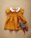 Linen Dress, Baby Dress, Peter Pan Collar, Mustard Linen, Baby Girl Clothes, Baby Shower Gift, Kids Linen, Cpming Home Outfit, Baby Gift