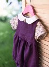 Purple Linen Romper and Cotton Top with Peter Pan Collar