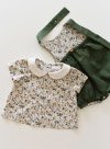 Linen Baby Romper and Cotton Top with Peter Pan Collar