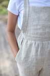 Natural Girls Linen Overalls