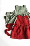 Linen Pinafore Dress, Girls Apron Dress, Summer Linen Dress, Toddler Dress, Vintage Baby Dress