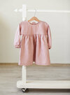 Pale Pink Loose One-piece Long Sleeve Dress