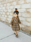 Linen Baby Dress, Plaid Linen Dress, Toddler Dress, Girls Spring Dress, Baby Girl Outfits, Infant Clothing, Linen Smock Dress, Classic Dress
