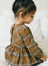 Linen Baby Dress, Plaid Linen Dress, Toddler Dress, Girls Spring Dress, Baby Girl Outfits, Infant Clothing, Linen Smock Dress, Classic Dress