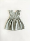 Linen Baby Dress, Toddler Ruffle Dress, Linen Pinafore, 1st Birthday Dress, Linen Baptism Dress, Summer Dress, Toddler Pinafore