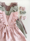Linen Baby Dress, Toddler Ruffle Dress, Linen Pinafore, 1st Birthday Dress, Linen Baptism Dress, Summer Dress, Toddler Pinafore